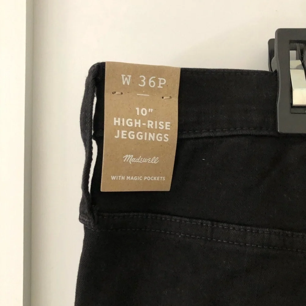 Madewell Black Petite 10" High-Rise Roadtripper Jeans 36P - Picture 12 of 13